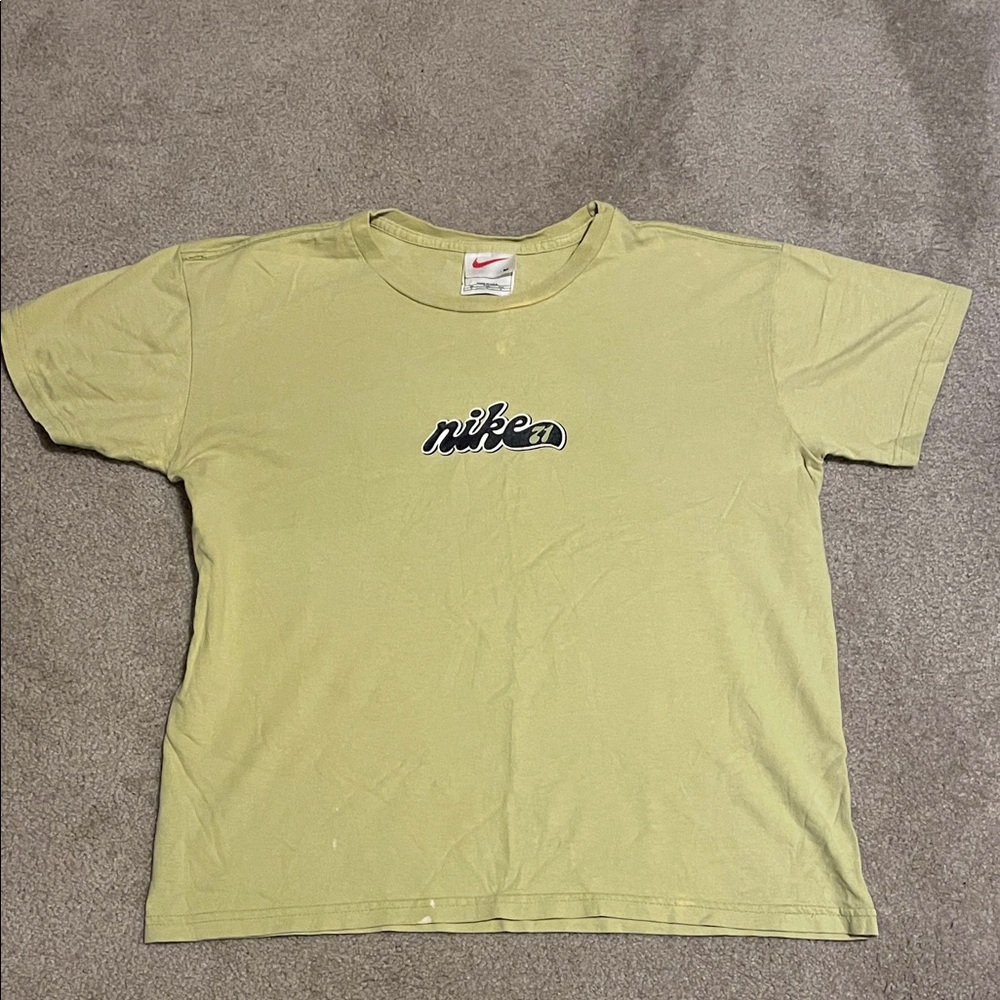 Nike Short Sleeve Tee in Light Green with Black Logo